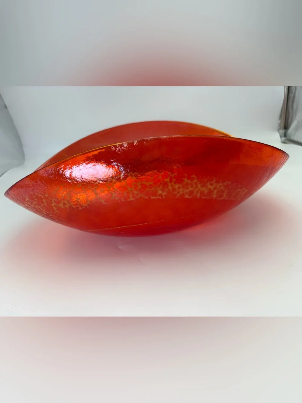 Large Murano Glass Sunset Bowl Crate & Barrel - Made in Italy